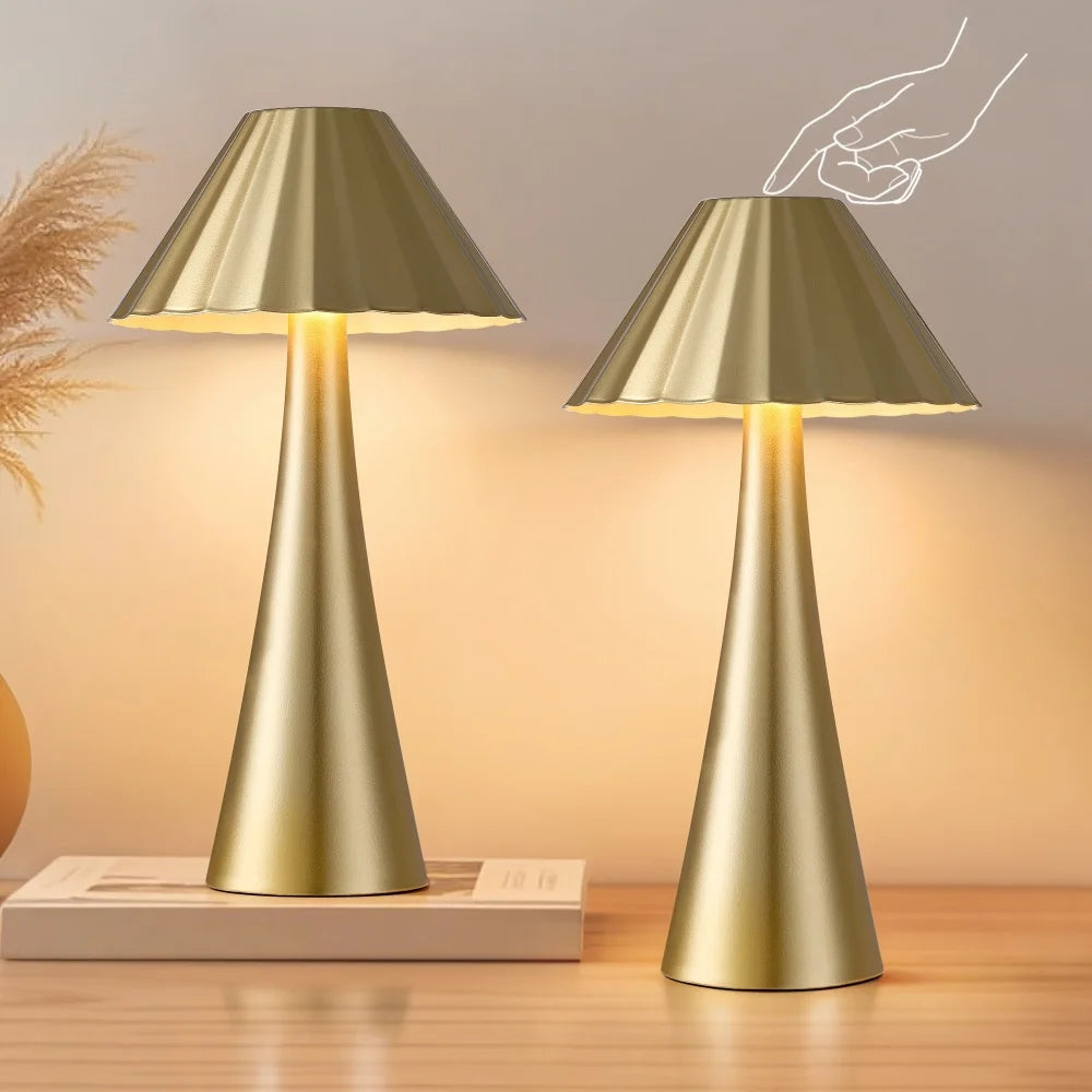 Modern Mini Table Lamp Set 2 With Touch USB Charging