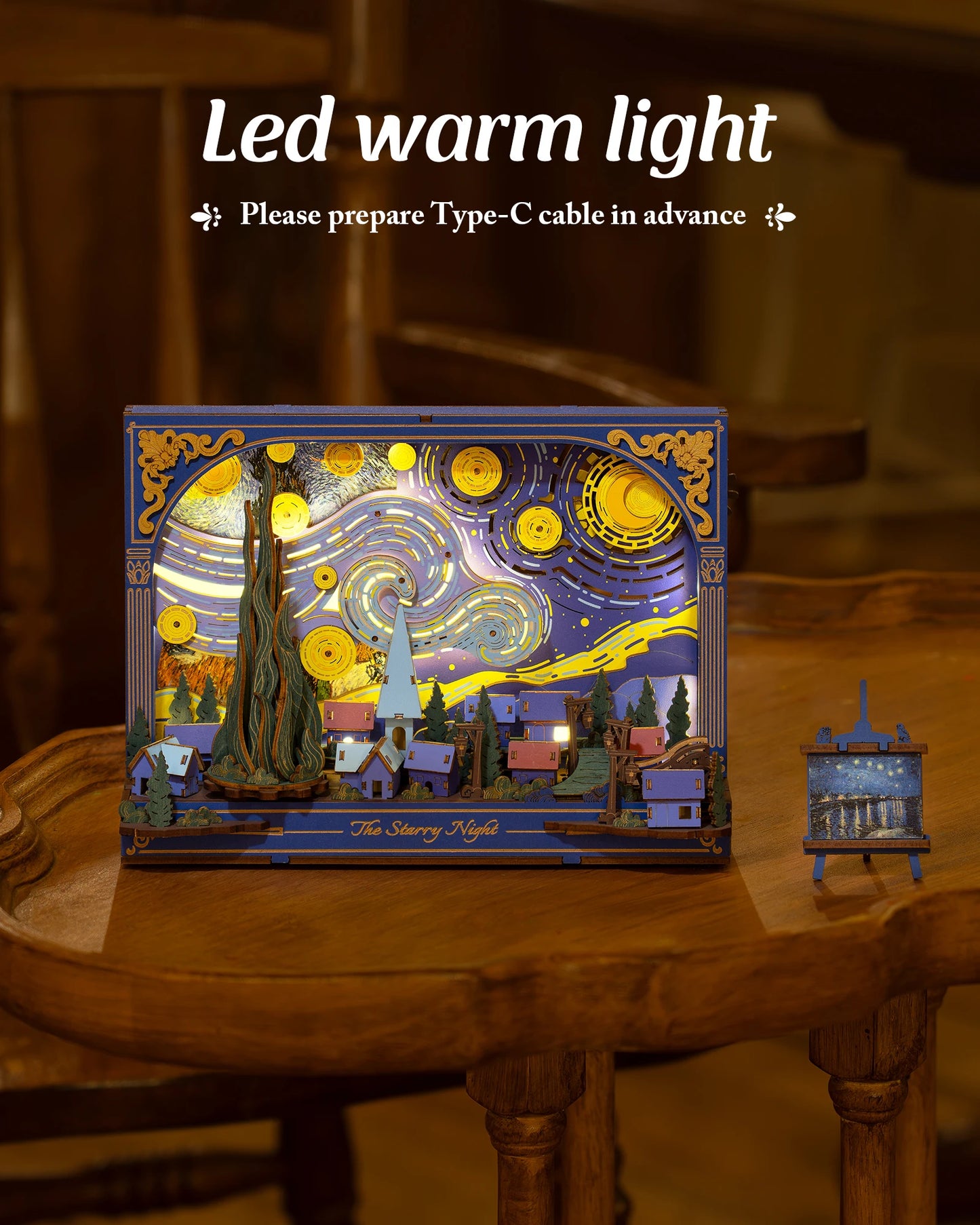 ROKR Starry Night 3D Puzzle Kit Vincent Van Gogh Artwork