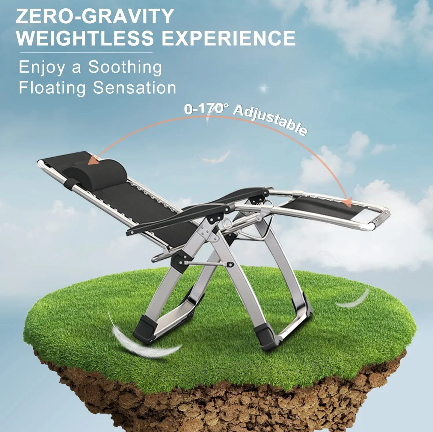 Zero Gravity Outdoor Folding Lounge Chair Premium Recliner Patio Chair