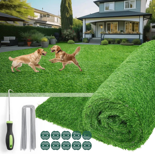 Artificial Turf Grass Mat With Drainage Holes Indoor Outdoor Rug