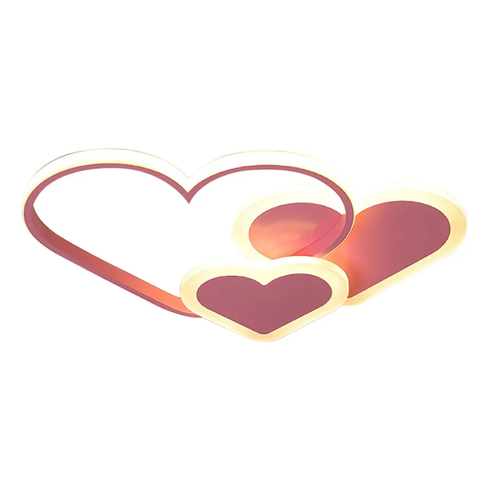 Heart Shaped LED Ceiling Lamp Remote And Adjustable Color Temperature