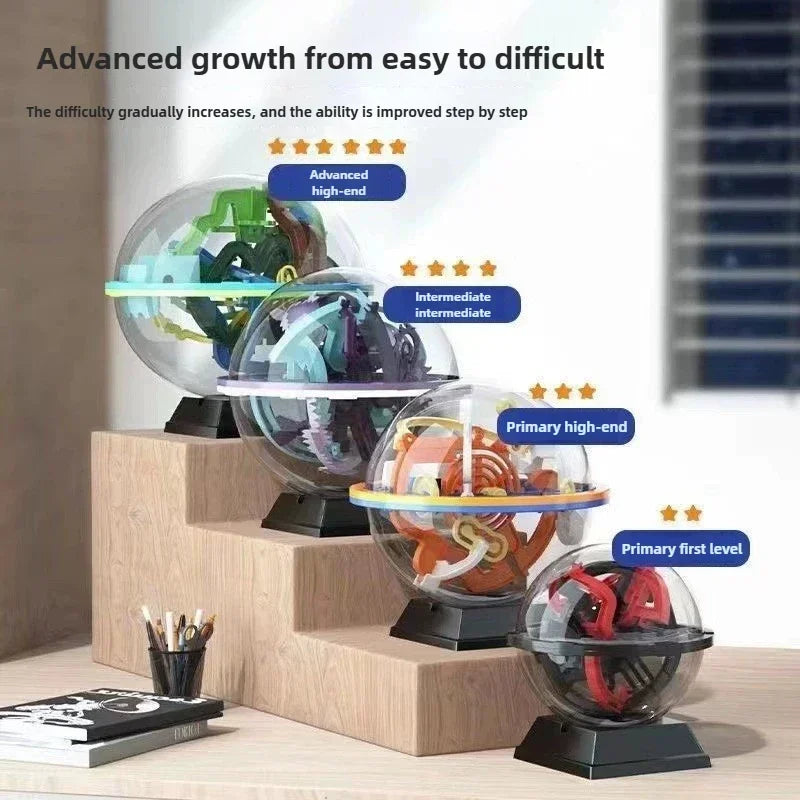 3D Puzzle Ball Maze Toy For Children Labyrinth Challenge Game
