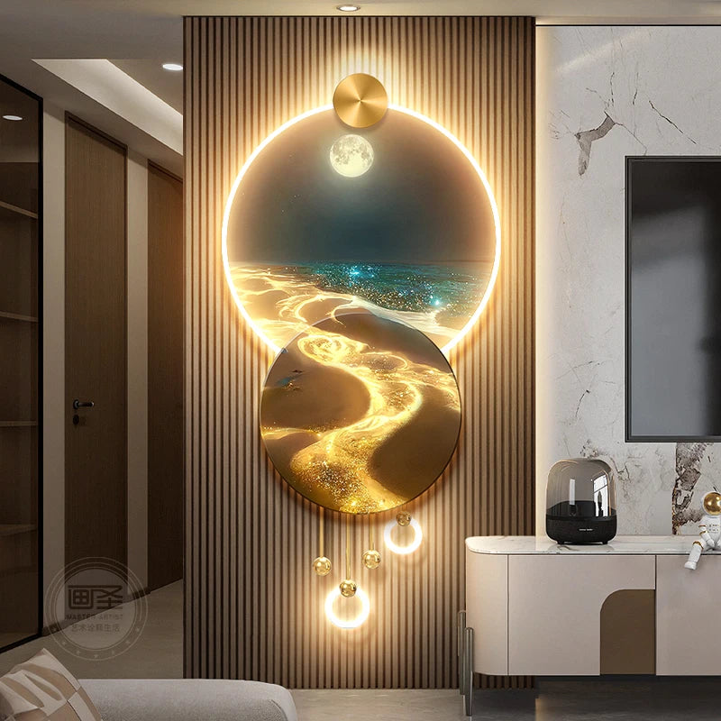JIAYOOR Wave Entrance LED Decorative Wall Mural Light