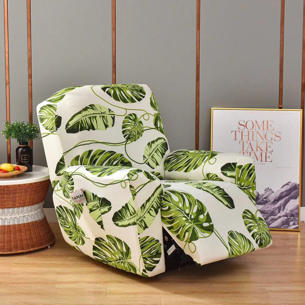 All-Inclusive Recliner Slipcover With Pockets 4-Piece