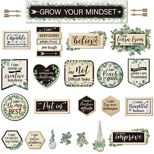 Growth Mindset Posters 26 Pieces Set For Middle And High School Class