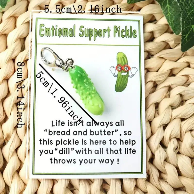 Cucumber Shaped Food Keychain Cute Vegetable Pendant
