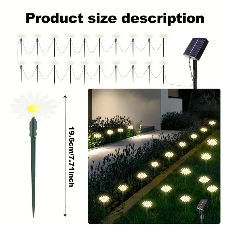 Solar Flower String Lights for Garden Decor