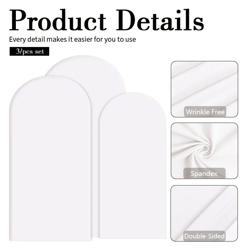 Three Piece Elastic Fabric Backdrop Covers For Birthday And Wedding