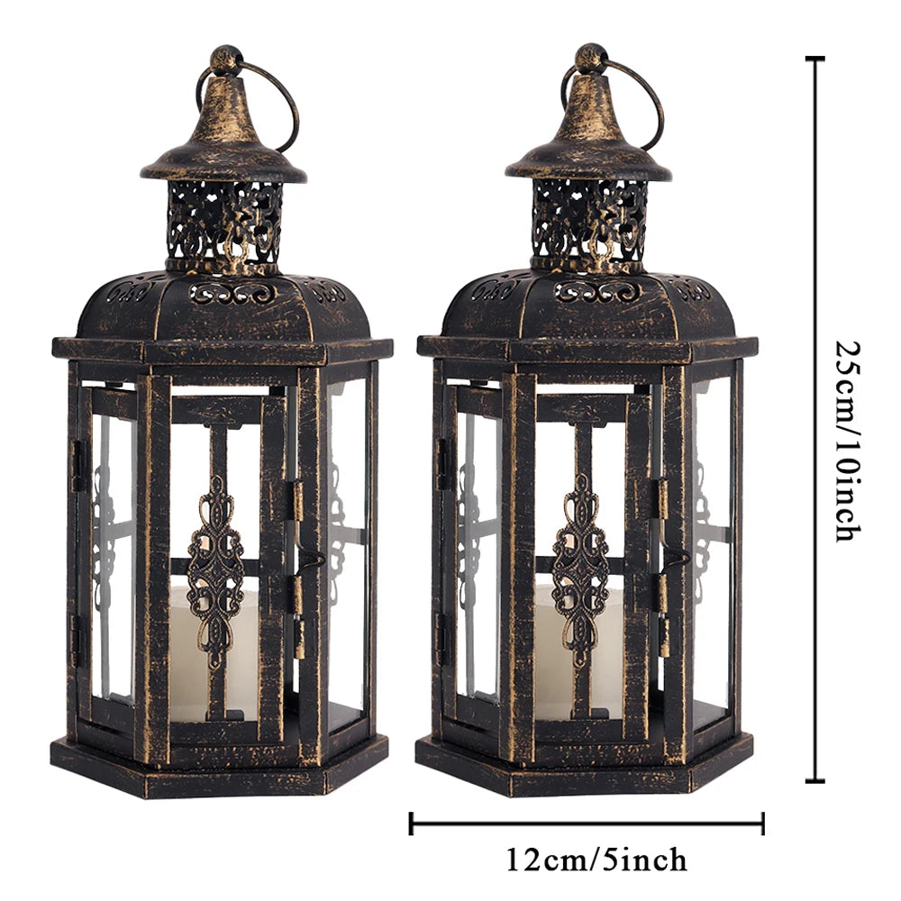 Outdoor Garden Candle Holder Lantern Hanging For Christmas Tabletop Decor