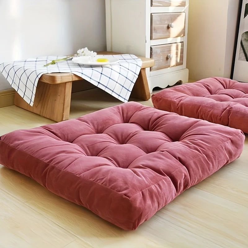 DIAMRI Corduroy Floor Cushion Thick Plush Yoga Meditation Pillow