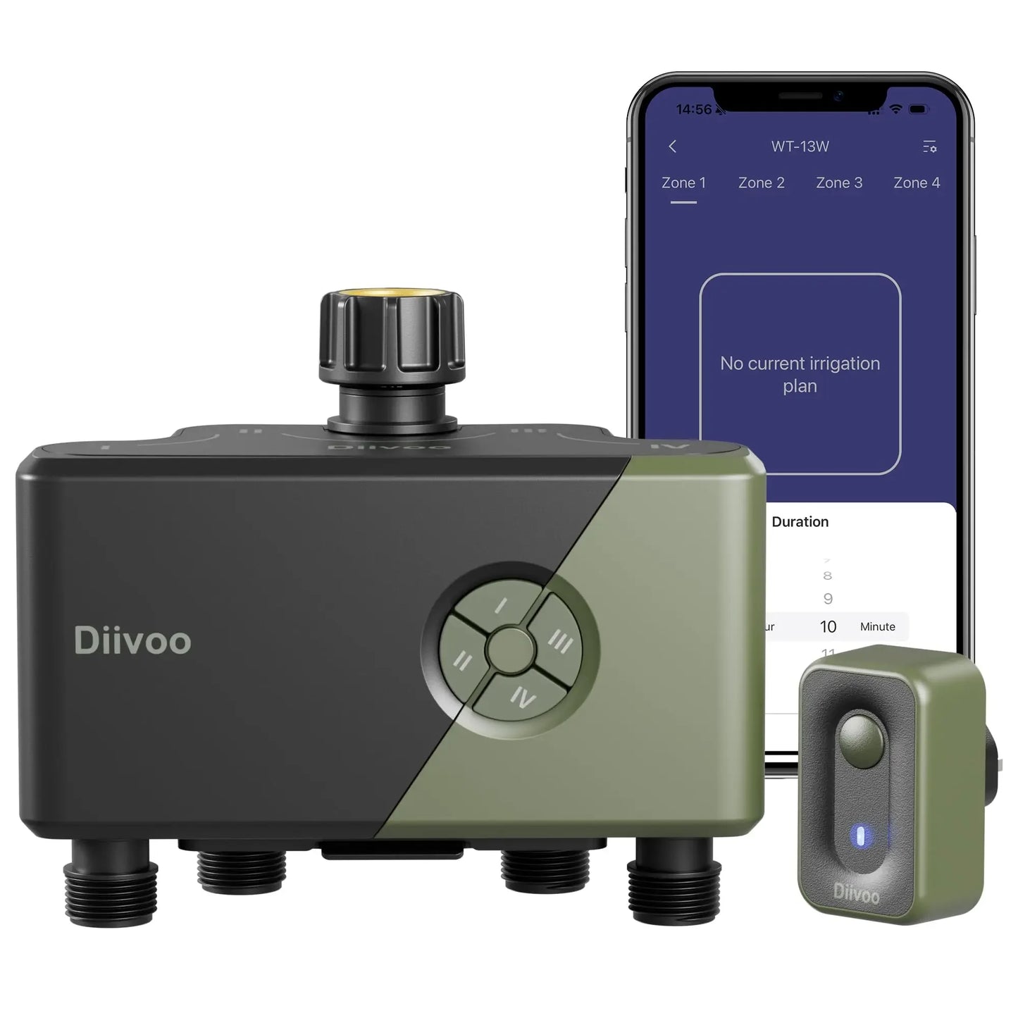 Diivoo Garden WiFi Water Timer Three Four Zones Irrigation Controller