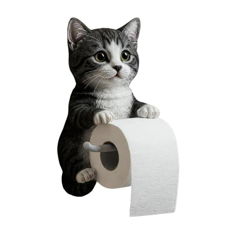 APWIKOGER Cat Shape Resin Wall Mounted Toilet Paper Holder