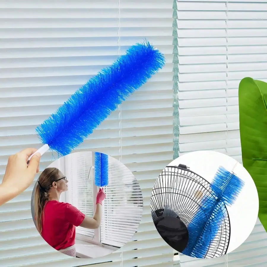 Fan Cleaner Brush Cobweb Duster Microfiber Ceiling Curtains 2 Pack