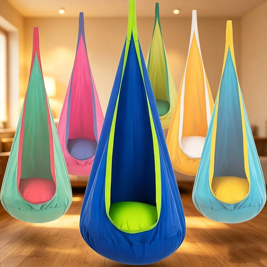 Indoor Outdoor Hanging Hammock Chair With Pillow Straps Storage Bag