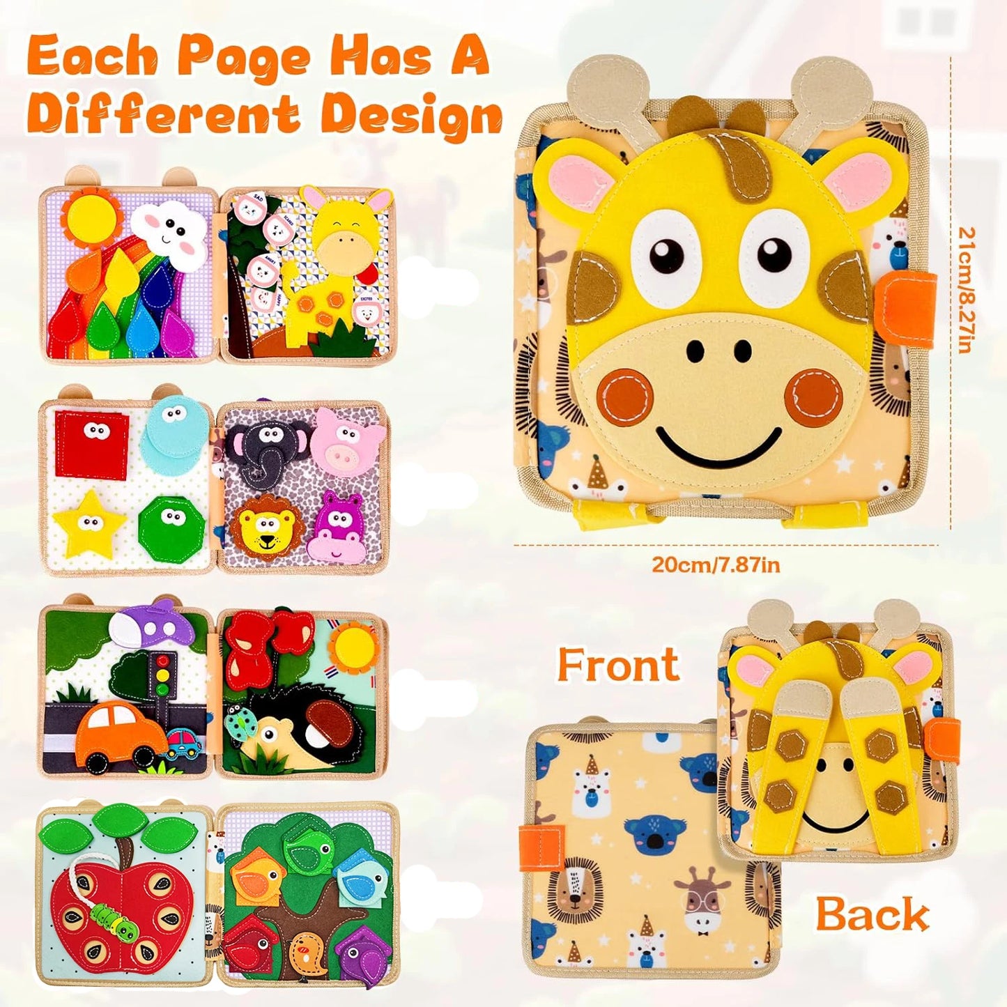 Felt Learning Board For Toddlers Alphabet Numbers Shapes Weather Travel