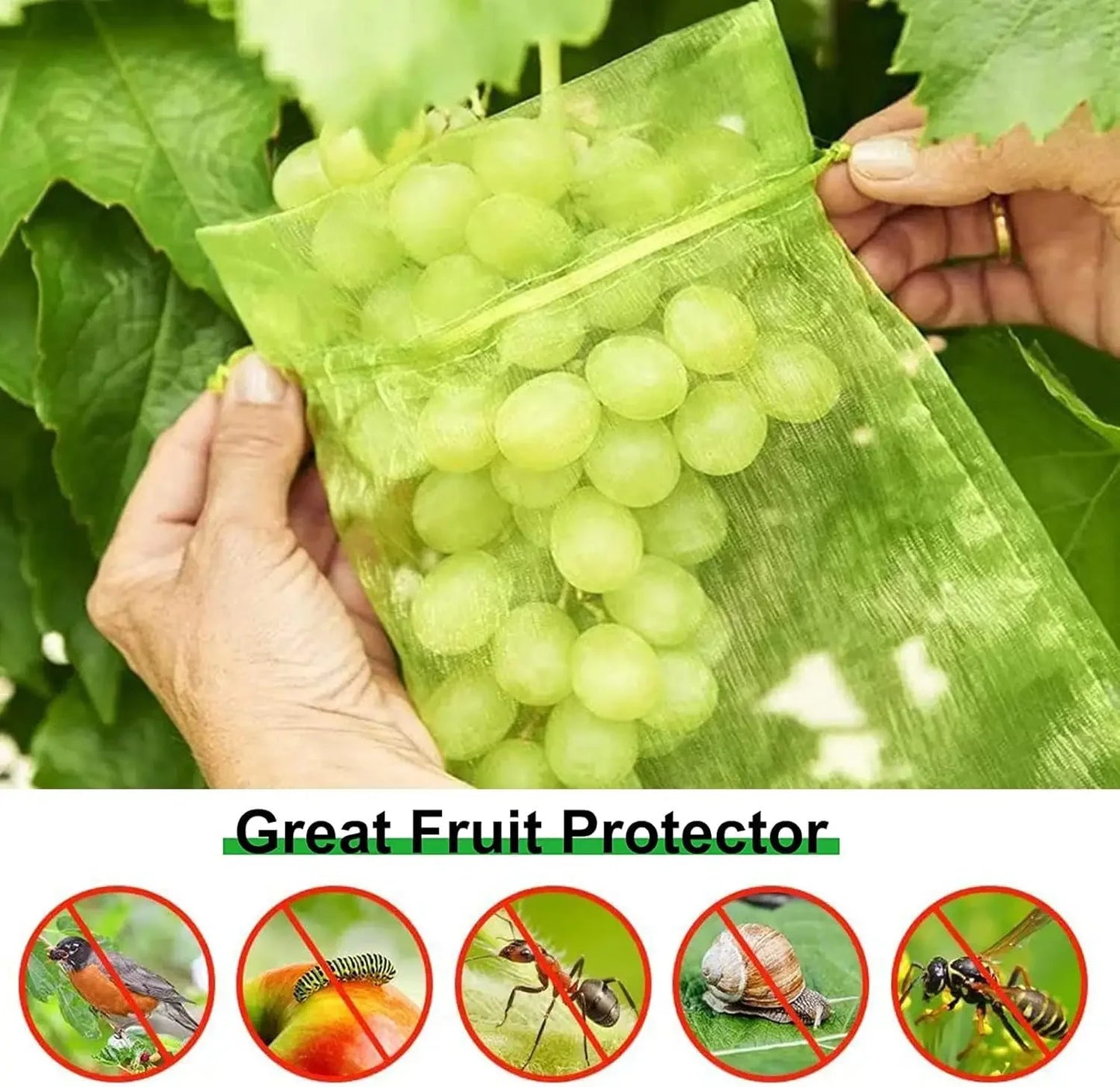 Fruit Protection Bags Anti Bird Mesh Netting Garden Plants