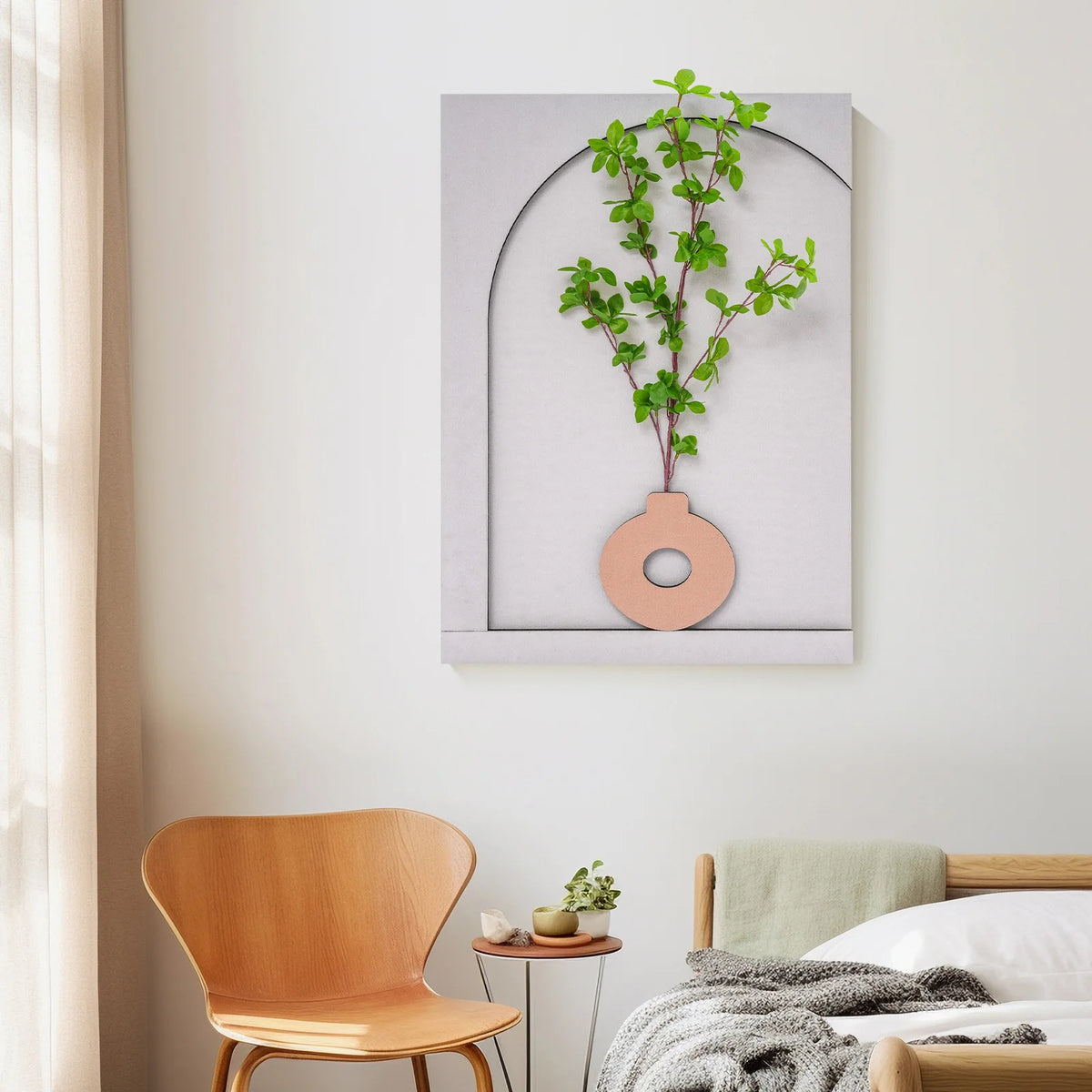 Sandstone Arch Wall Art With Led Plant Decor Handcrafted Lighting