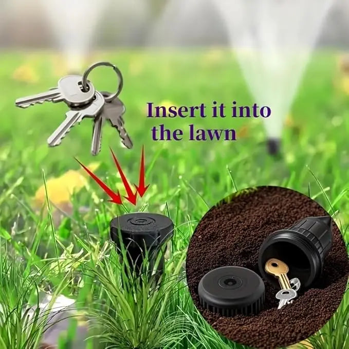 Hide A Key Sprinkler Head Realistic Outdoor Waterproof Key Safe