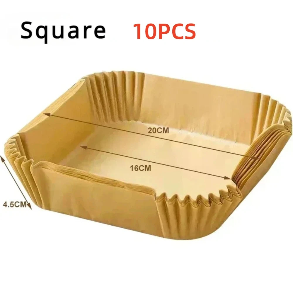Disposable Air Fryer Paper Molds For Pastry And BBQ Nonstick Pad