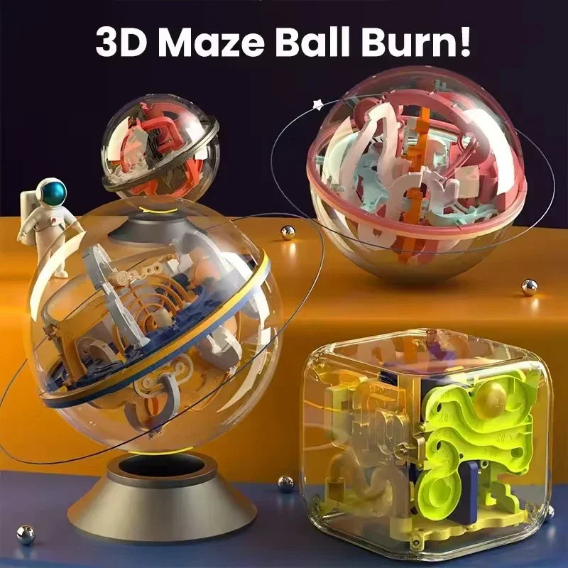 3D Puzzle Ball Maze Toy For Children Labyrinth Challenge Game