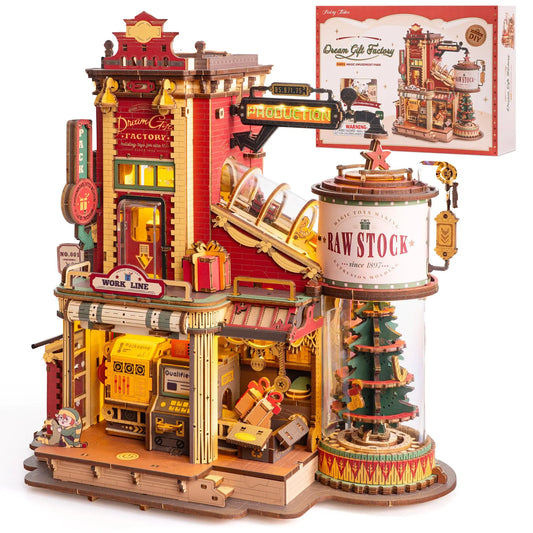Robotime Rokr Dream Gift Factory 3D Wooden Puzzle For Kids