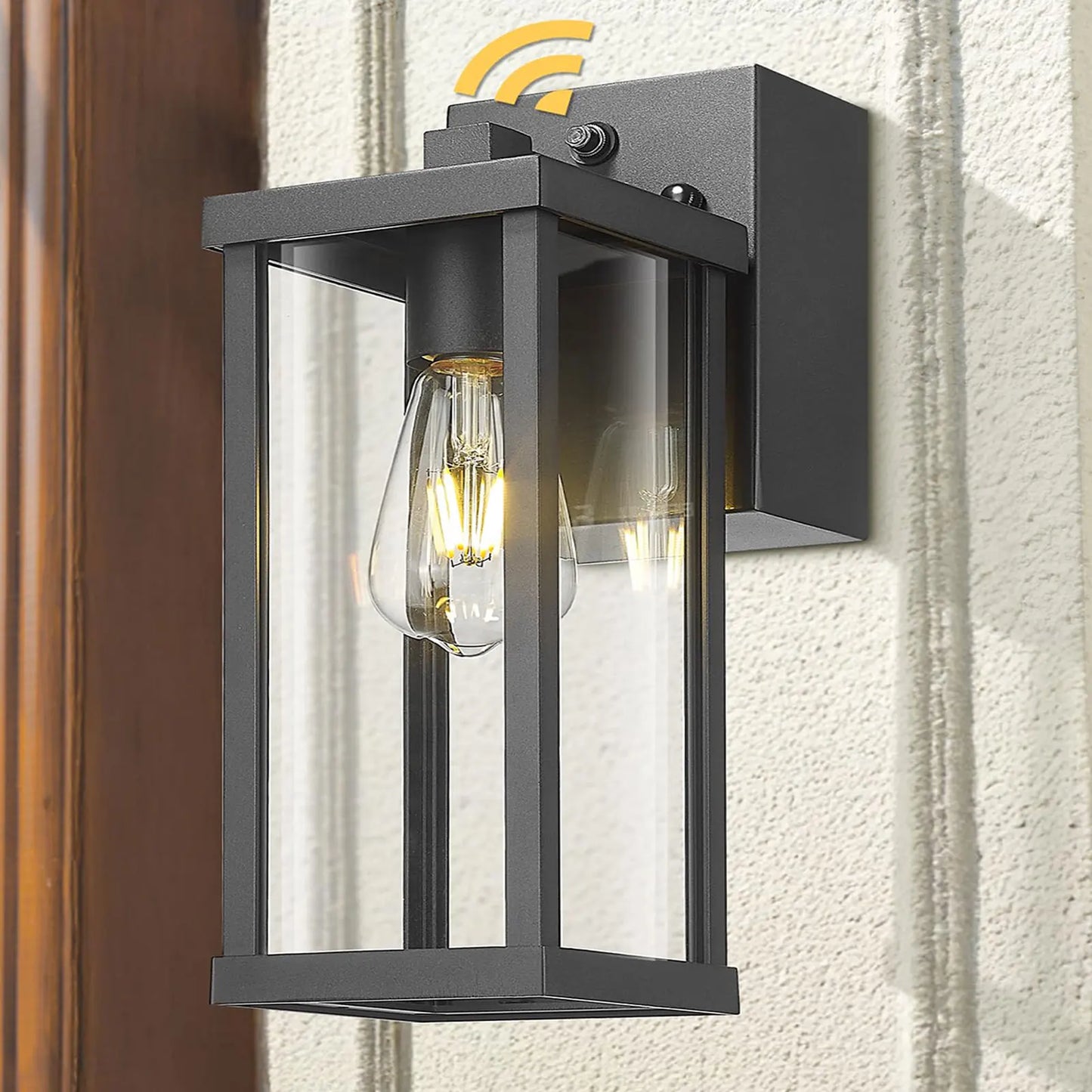 Porch Light With GFCI Outlet Dusk to Dawn Wall Mount