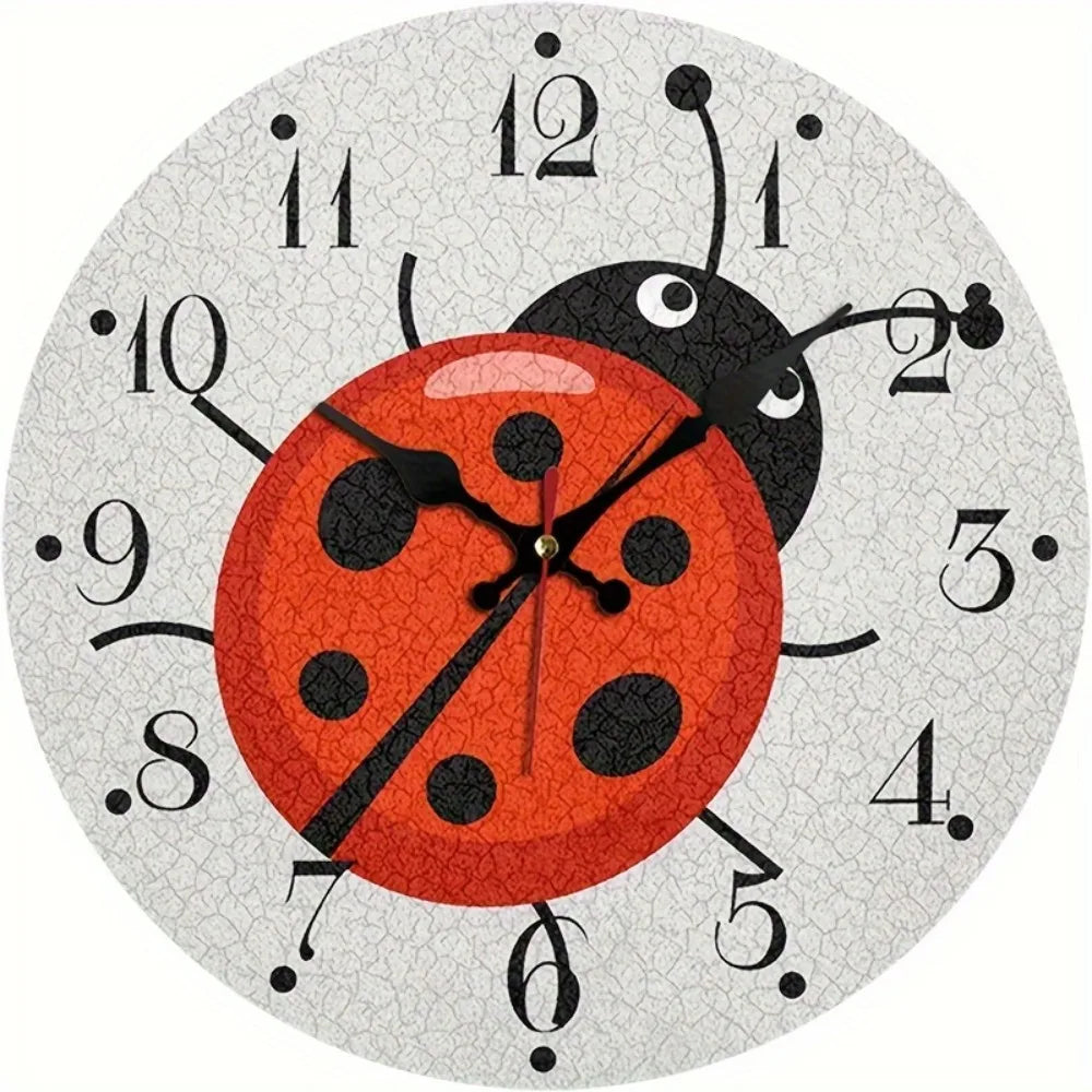 XMSJ Silent Wall Clock Decorative Round Home Living Room Decor