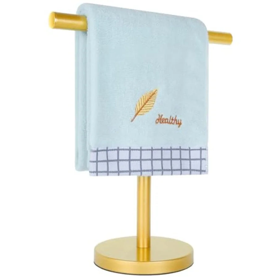 T Shape Stainless Steel Bath Towel Holder Stand Matte Finish