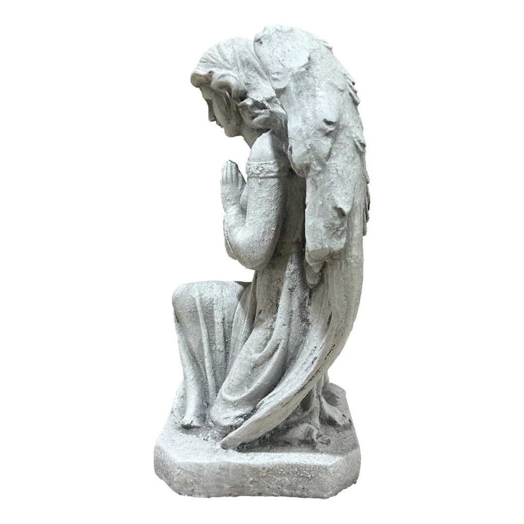 Weatherproof Magnesium Oxide Praying Angel Statue Outdoor Garden Decor