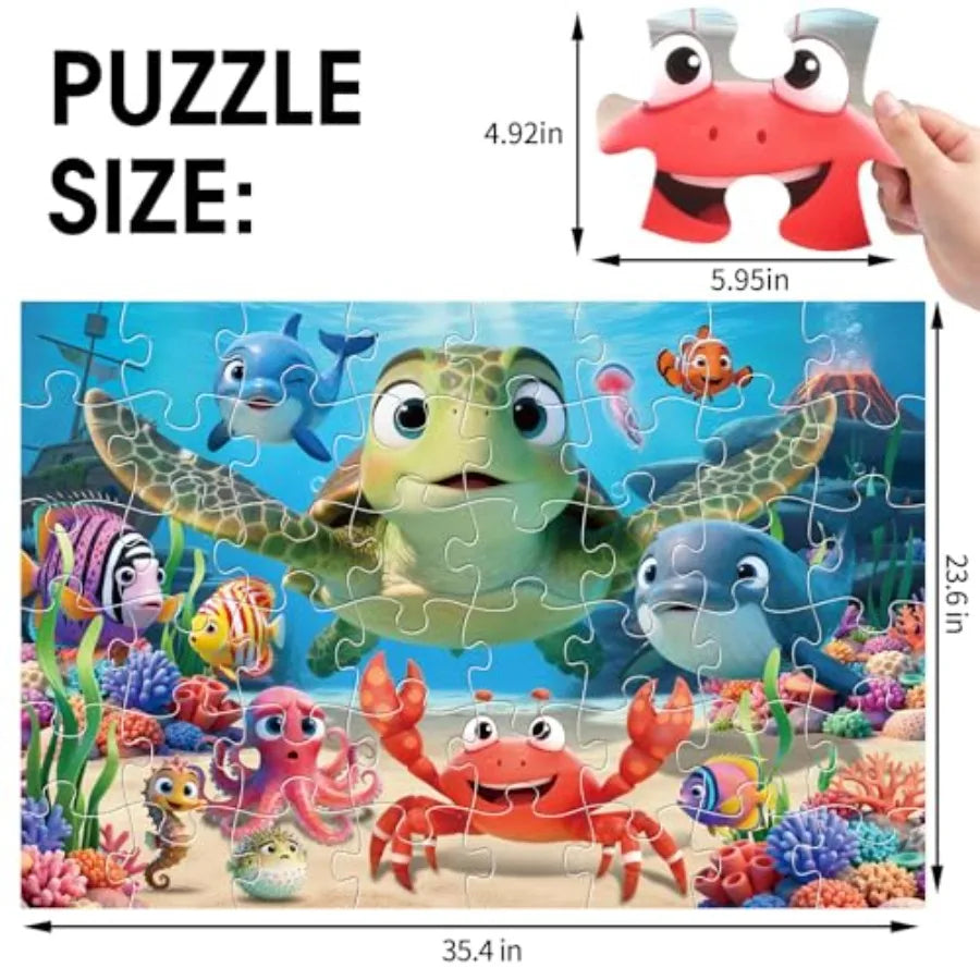 Sea Turtle Floor Puzzle 48 Piece Educational Toy For Toddlers