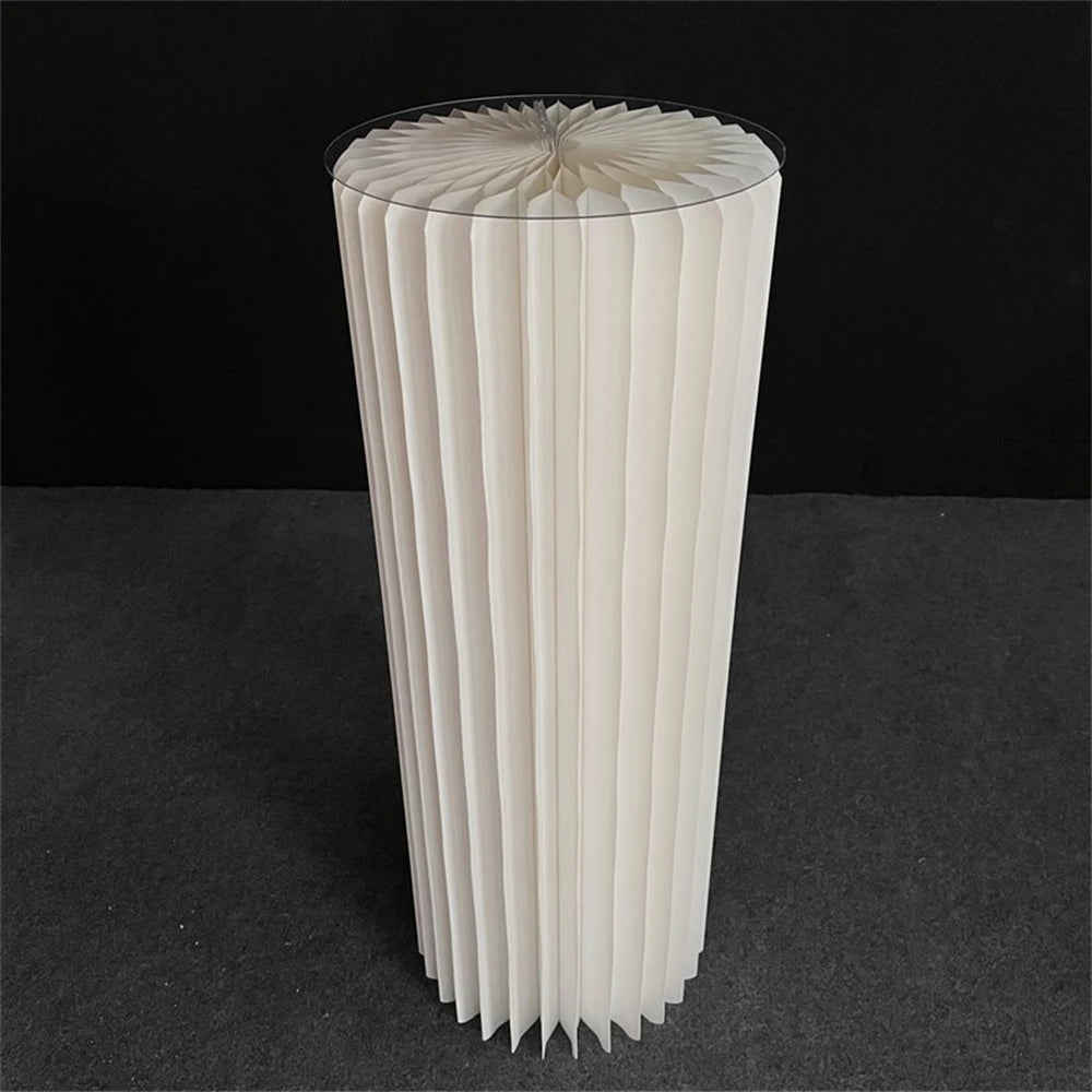Cylindrical Paper Folding Wedding Flower Ornament Origami Decor For Shop Window