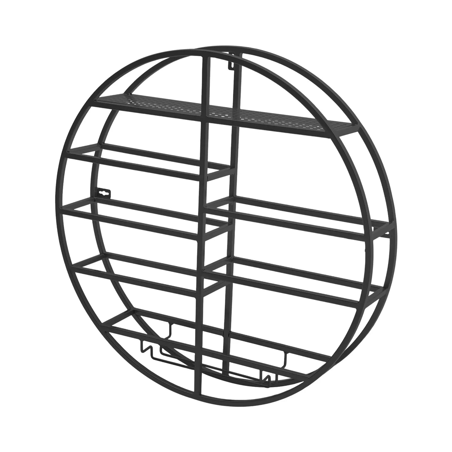 Bymaocar Steel Wall Mounted 7 Bottle Wine Rack Organizer