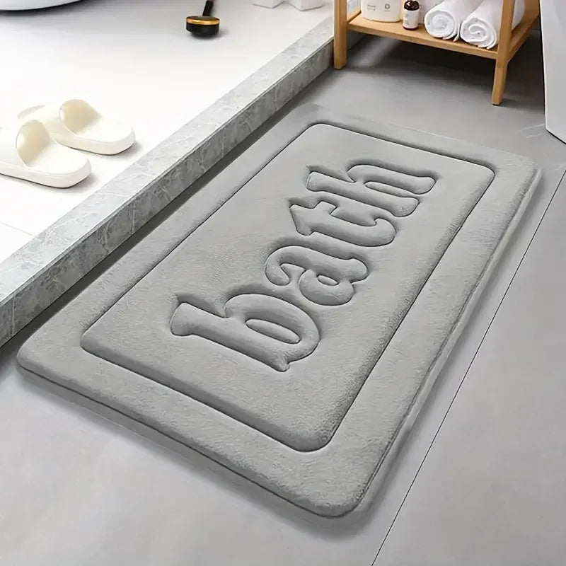 Anti Slip Bathroom Floor Mat Water Absorbing Soft Bath Rug
