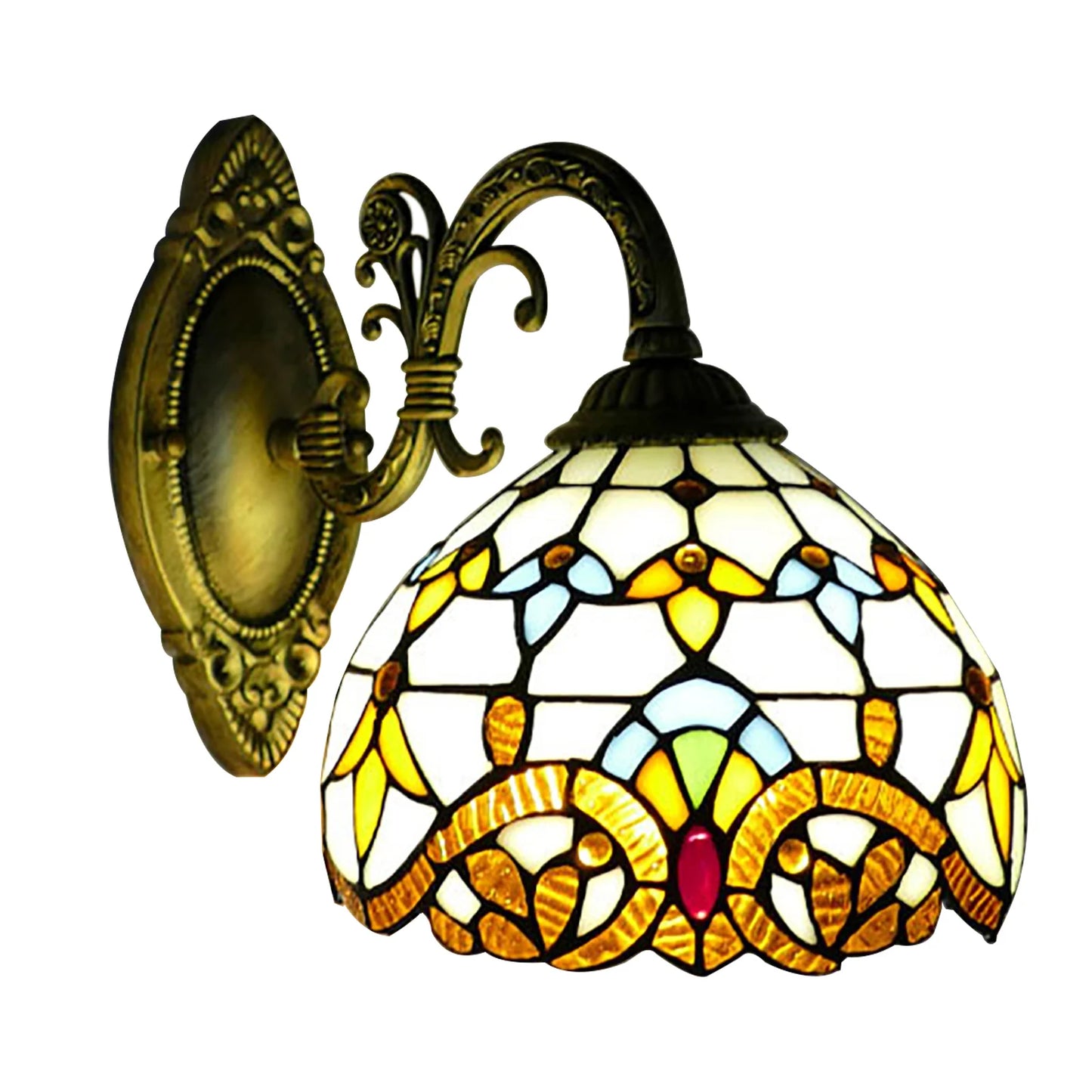 Tiffany Vintage Handmade Dome Wall Lamp for Living Room and Staircase