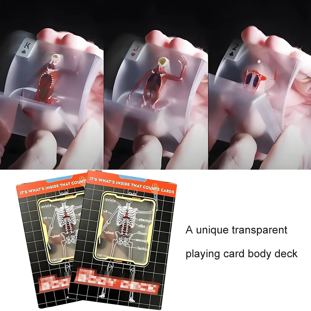 APWIKOGER Transparent Human Anatomy Playing Cards for Education Fun