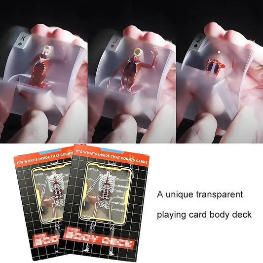APWIKOGER Transparent Human Anatomy Playing Cards for Education Fun