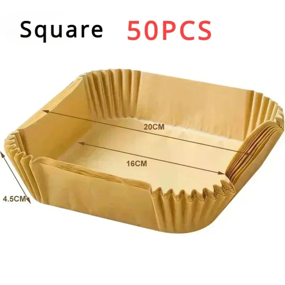 Disposable Air Fryer Paper Molds For Pastry And BBQ Nonstick Pad