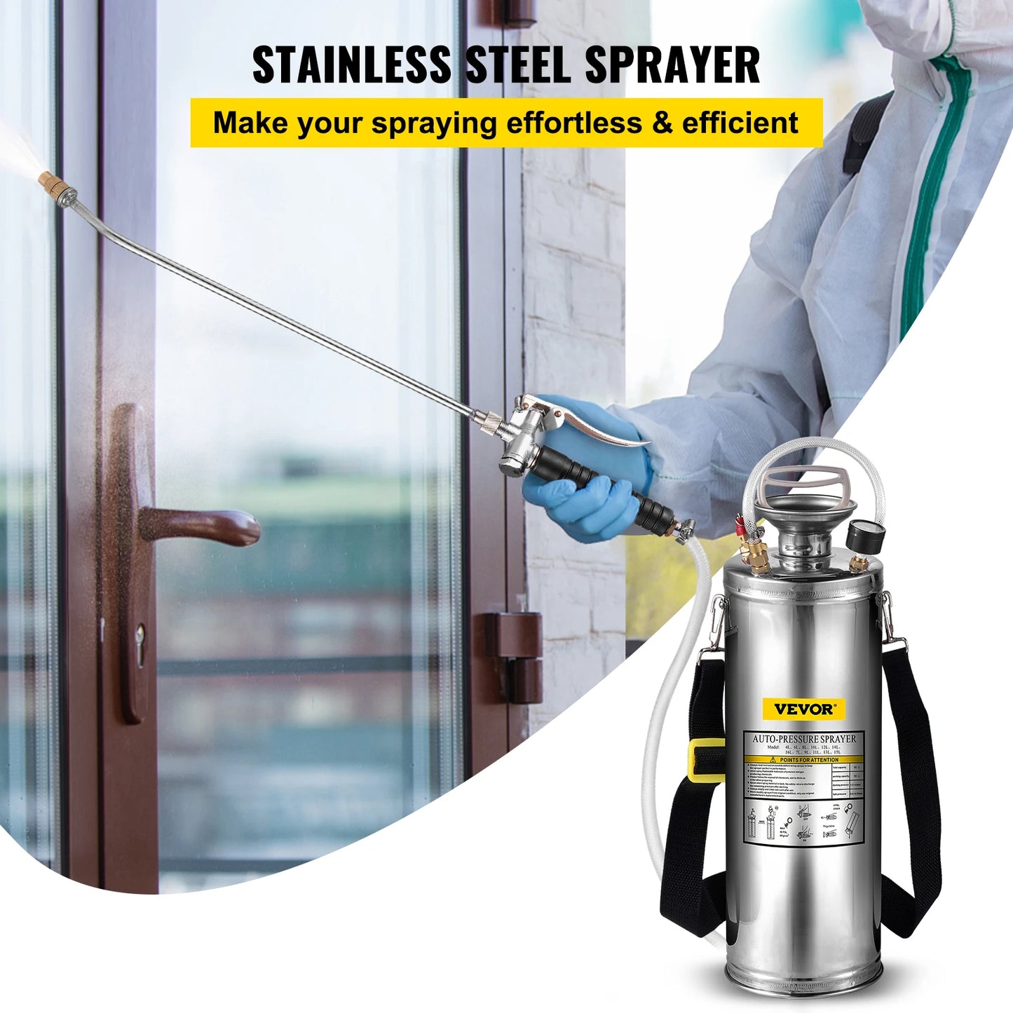 Hand Powered Sprayer Stainless Steel Watering Pump For Garden Lawn