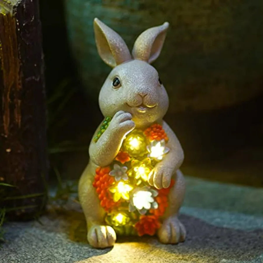 Solar Turtle Garden Statue With Succulent And 7 LED Lights