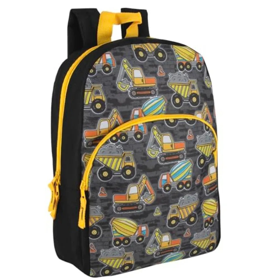 Unisex Nylon School Backpack With Adjustable Padded Straps