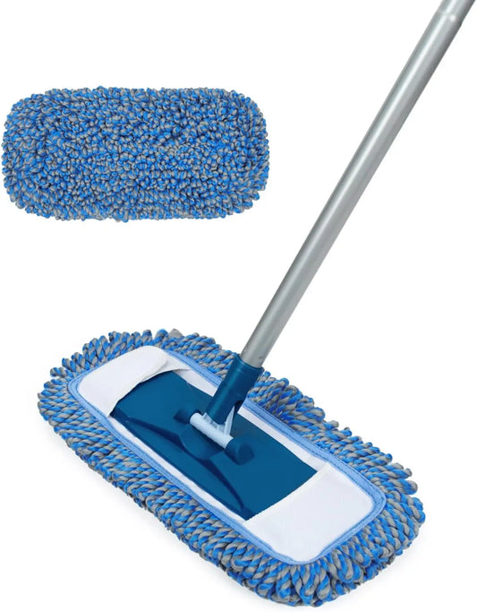 Washable Wet And Dry Mop With 360 Degree Rotating Microfiber