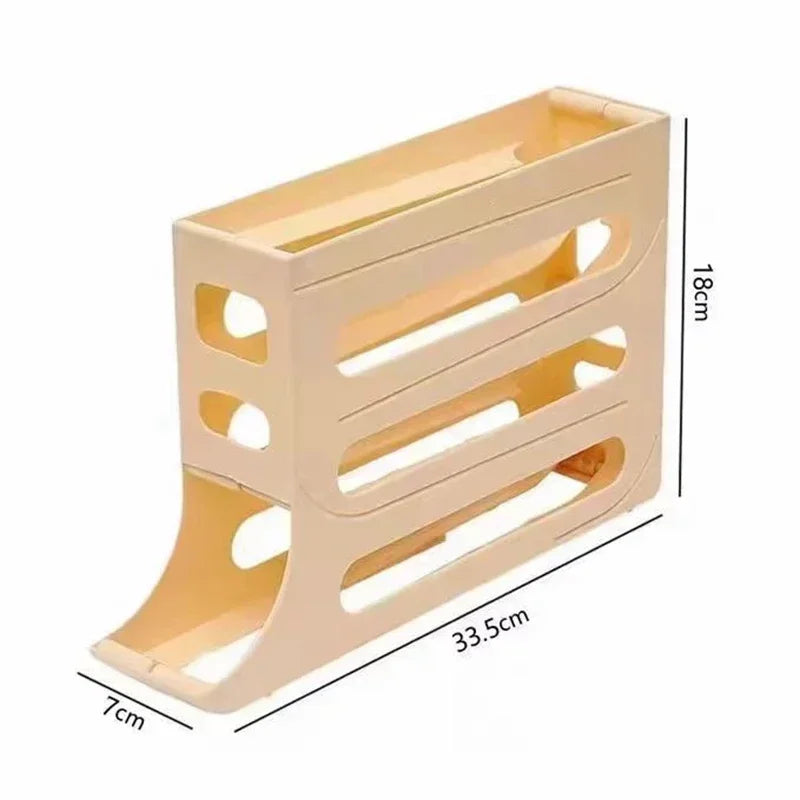AEHOME Automatic Egg Roller 4 Layer Refrigerator Egg Storage Box