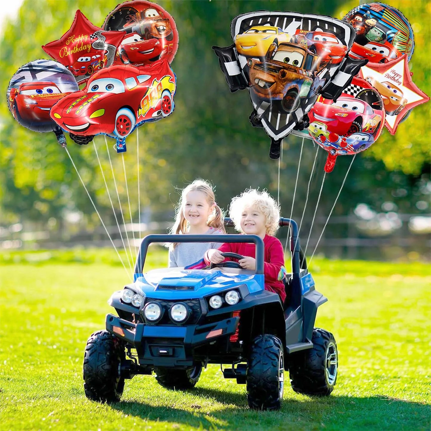 Disney Cartoon Car Decoration Balloons 8Pc Foil Car Theme Party