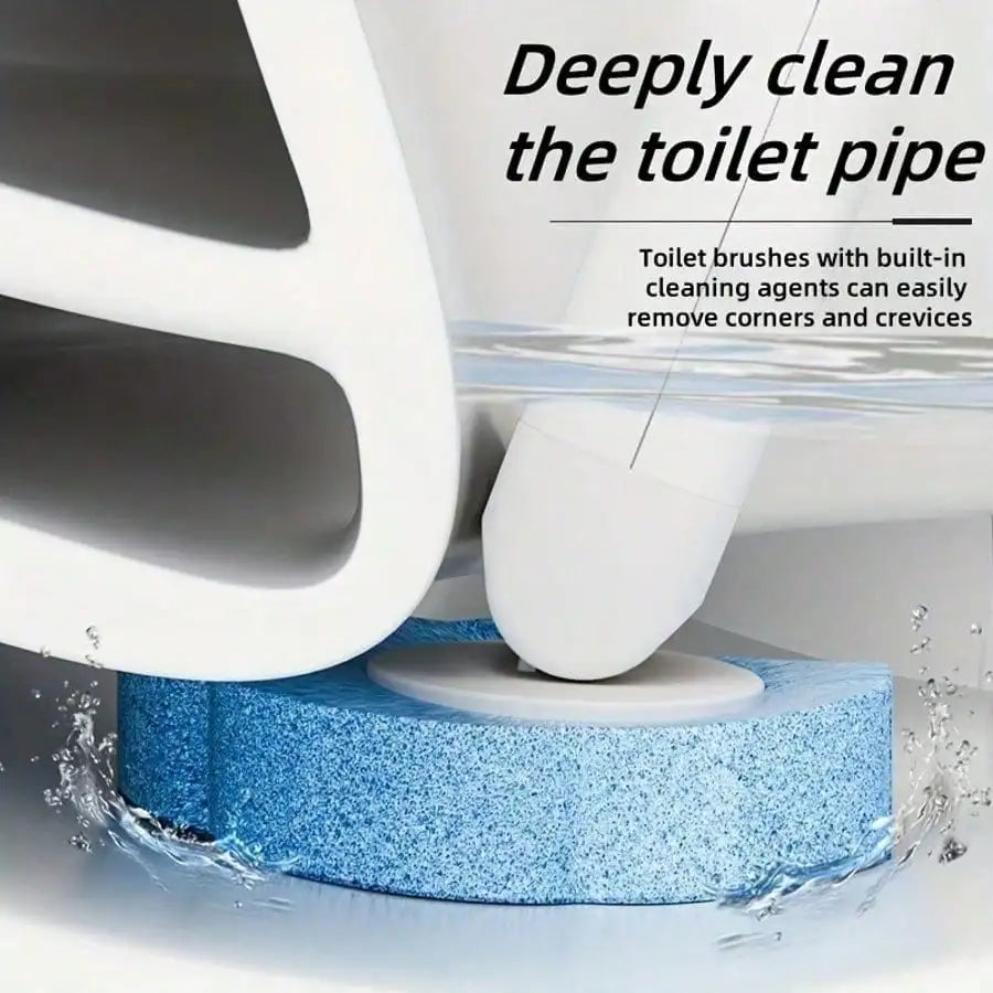 Toilet Brush With Wall Mount Holder Set Long Handle Flexible Cleaning Brush