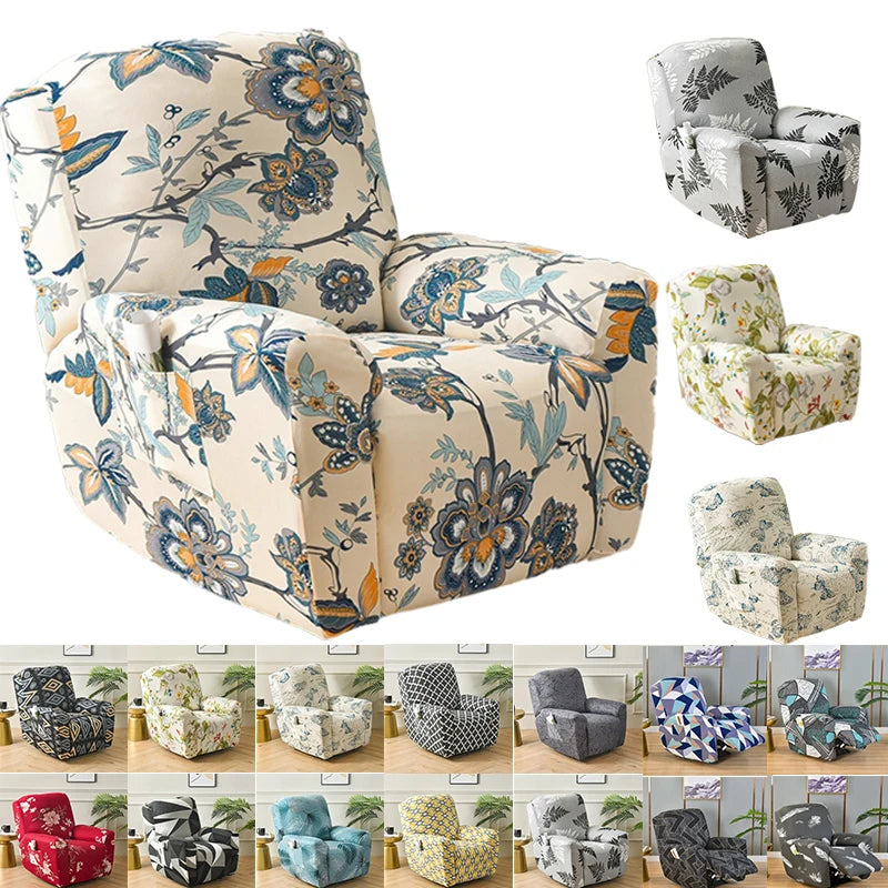 All-Inclusive Recliner Slipcover With Pockets 4-Piece