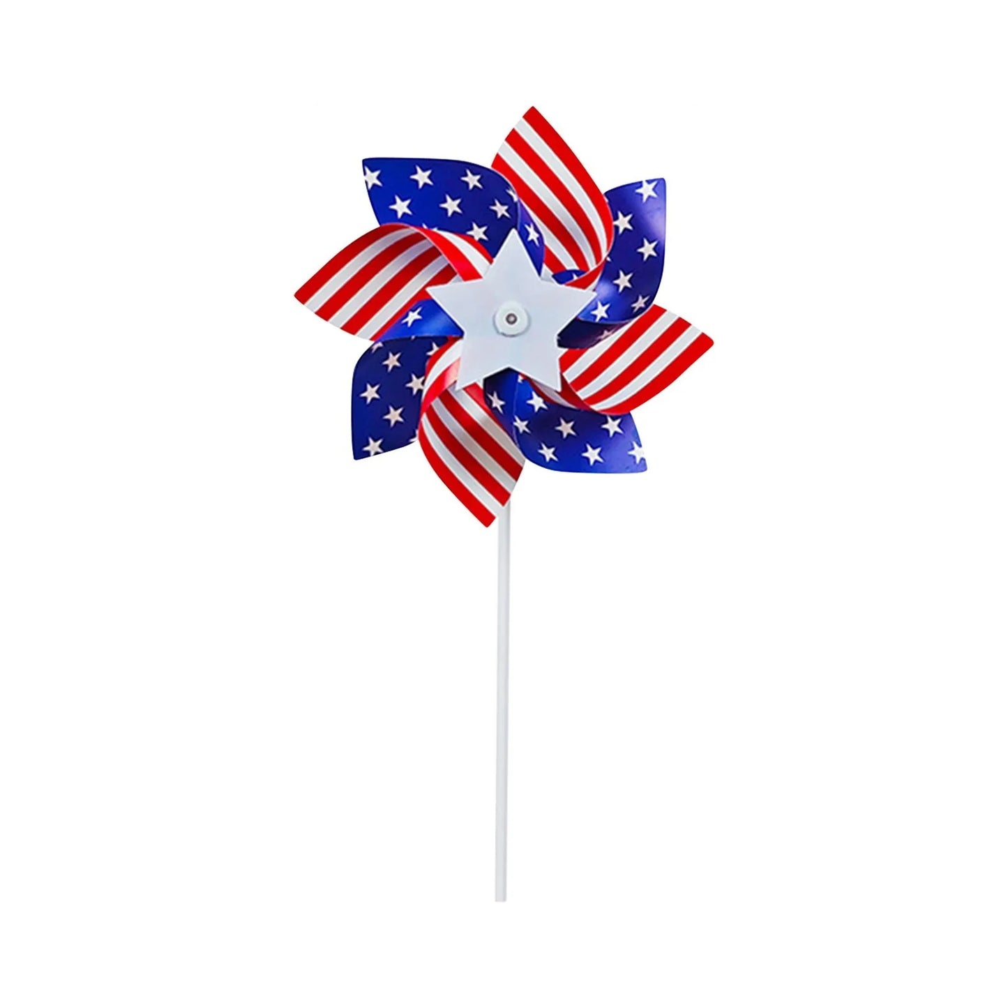 American Flag Patriotic Windmills 10 Pack Memorial Day Spinner Pinwheels