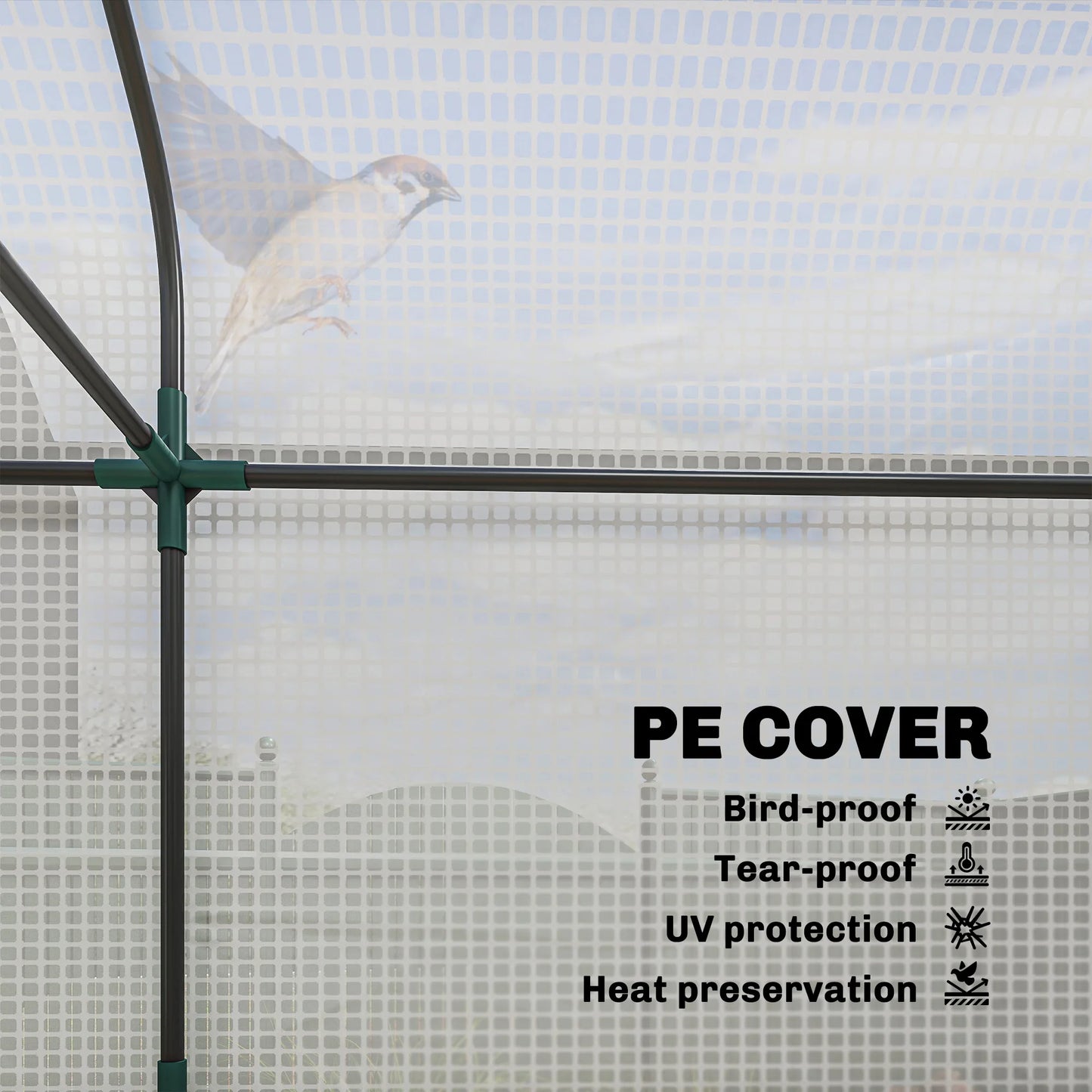 Three Tier Mini Greenhouse for Seed Trays and Pots Portable