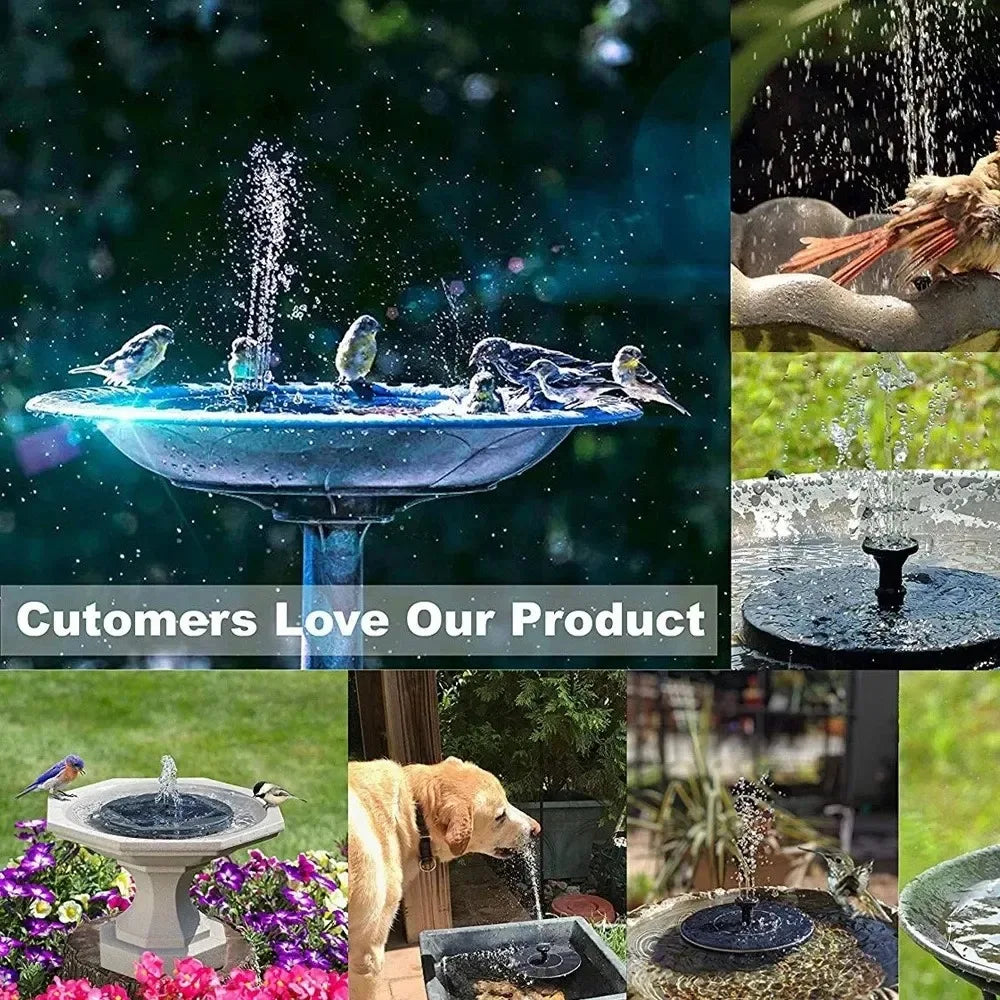UPWORK Solar Powered Water Fountain For Garden Mini Floating Pump Bird Bath Pond