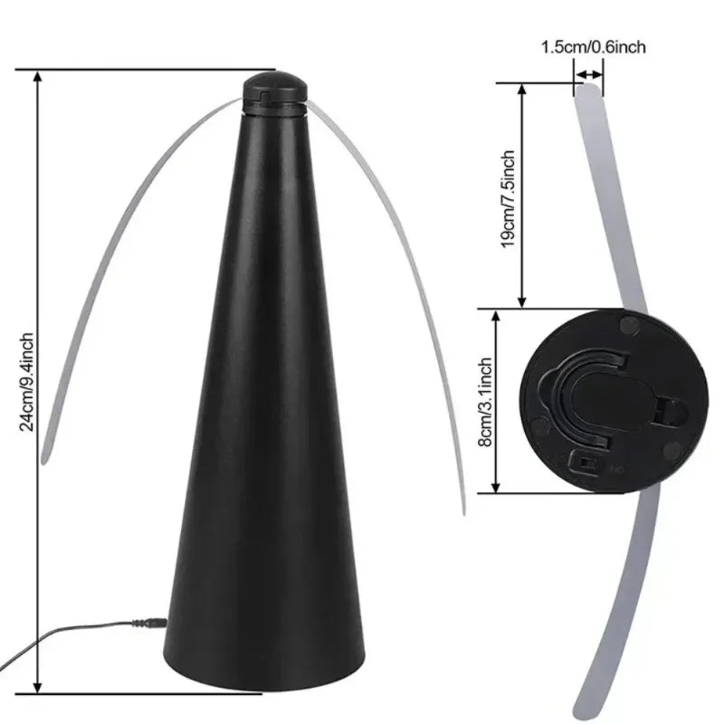 Electric Insect Repellent Fan USB Battery Powered Tabletop Fly Killer