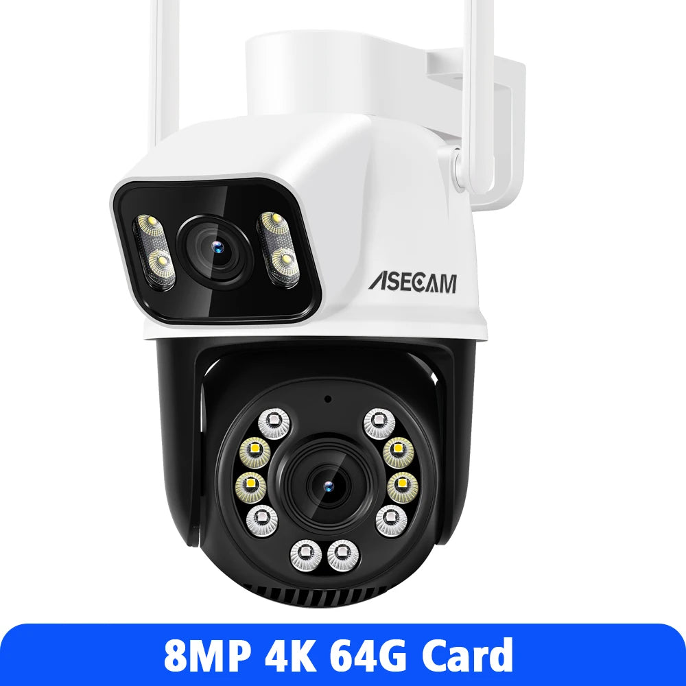 Asecam 8MP 4K WiFi PTZ Outdoor Surveillance Camera AI Tracking